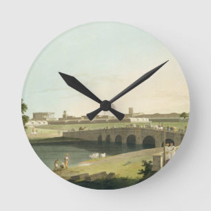 Westerne ingang van Fort St. George, Madras, bord Ronde Klok