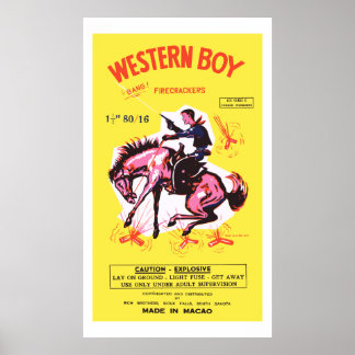 Westerne jongen ( Amerikaanse Firecracker) Poster