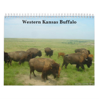 Westerne Kansas Buffalo Kalender