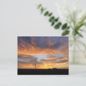 Westerne Kansas Sunset met Barn Briefkaart (Staand voorkant)