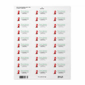 Westerne kerst cowboylaars met kerstmuts etiket (Full Sheet)