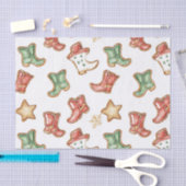 Westerne Kerst Cowgirl Cowboy Tissuepapier (Craft)