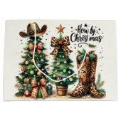 Westerne kerst groot cadeauzakje (Voorkant)