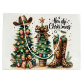 Westerne kerst groot cadeauzakje (Achterkant)