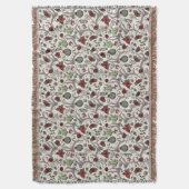 Westerne Kerst Herten Schedels Antlers en Cactus Deken (Voorkant Verticaal)