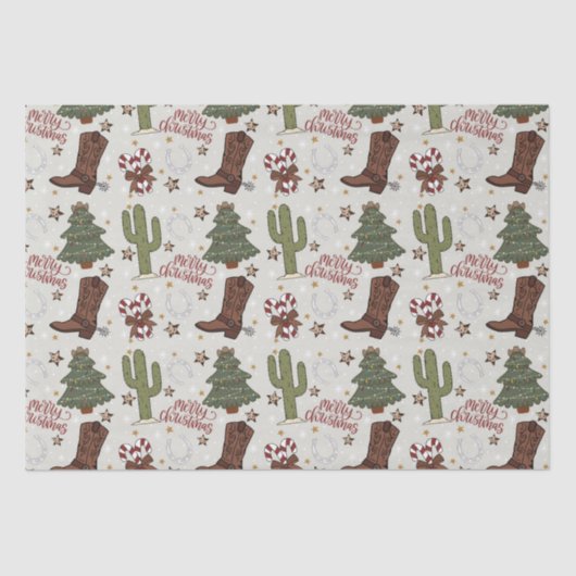 Westerne kerst tissuepapier (Voorkant)