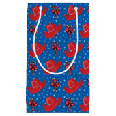 Westerne kerstcowboy-Petten en snoeprietjes Klein Cadeauzakje (Voorkant)