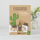 Westerne kerstfeestkaart feestdagenkaart (Staand voorkant)