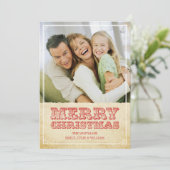 Westerne kerstkaarten kaart (Staand voorkant)