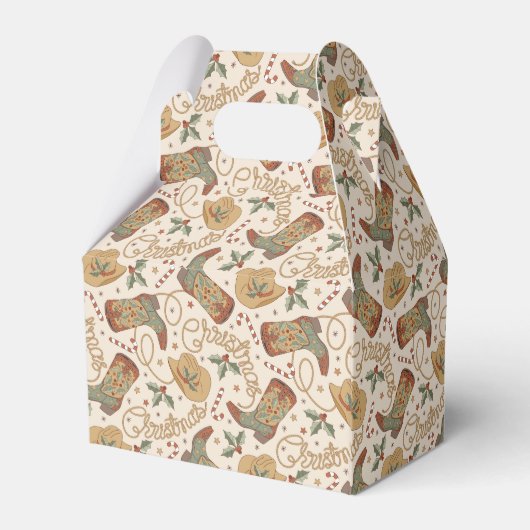 Westerne kerstlaarzen en Petten Bedankdoosjes (Achterkant)