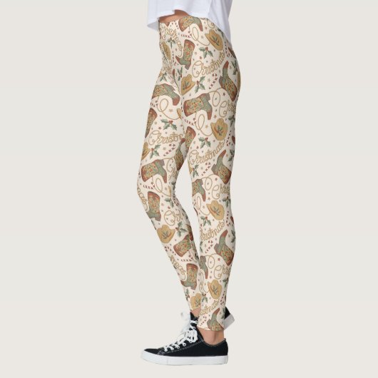 Westerne kerstlaarzen en Petten Leggings (Links)