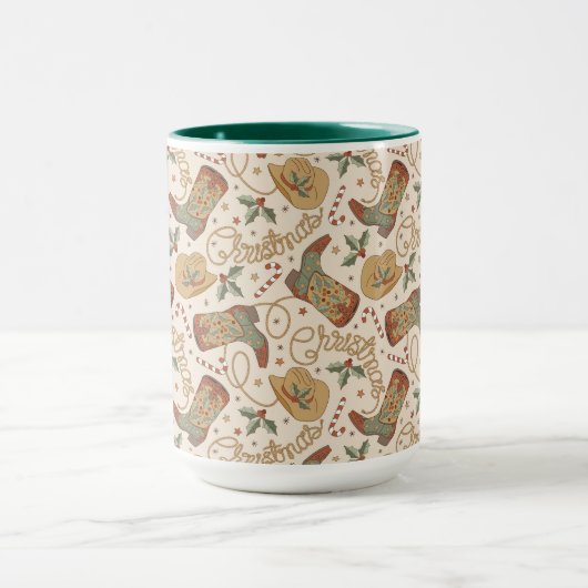 Westerne kerstlaarzen en Petten Mok (Midden)