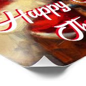 Westerne kerstman en paardenkerst perfect poster (Hoek)