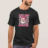 Westerne Kerstman Roze Kerstmis Niet Stop T-shirt (Voorkant)