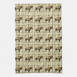 Westerne keukenhanddoek cowboy