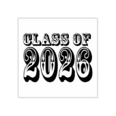 Westerne klasse van 2026 Afstuderen Rubberstempel (Afrduk)