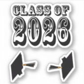 Westerne klasse van 2026 Afstuderen Sticker (Voorkant)