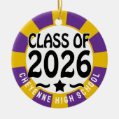 Westerne Klasse van 2026 Foto Afstuderen Keramisch Ornament (Voorkant)