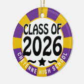 Westerne Klasse van 2026 Foto Afstuderen Keramisch Ornament (Links)