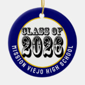 Westerne Klasse van 2026 Foto Afstuderen Keramisch Ornament (Voorkant)