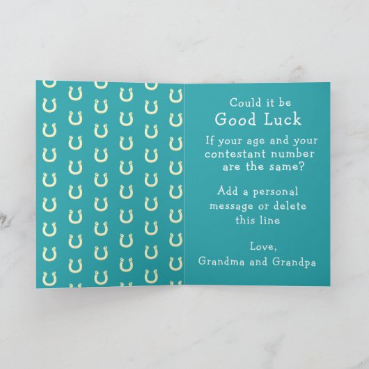 Westerne kleine cowboy 4e verjaardag rodeo custom kaart (Binnen)