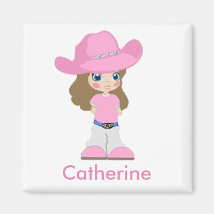 Westerne kleine Cowgirl Magneet