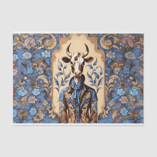 Westerne Koe Art Decoupage Craft Tissuepapier (Voorkant)