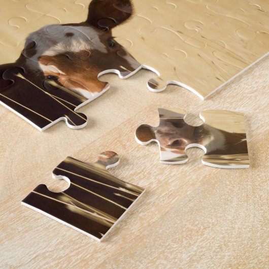 Westerne Koe en kalf Legpuzzel (Zijkant)