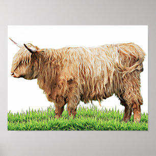 Westerne Koe van boerderijdieren Poster