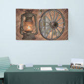 Westerne kolenolielamp en zwoerd spandoek (Beurs)