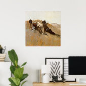 Westerne kunst "Indische schildpadden die Custer b Poster (Thuiskantoor)