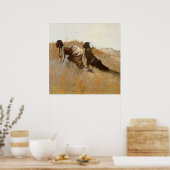 Westerne kunst "Indische schildpadden die Custer b Poster (Keuken)