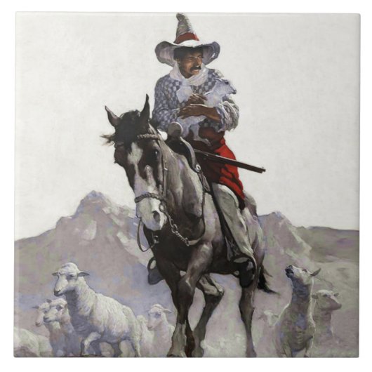 Westerne kunst van NC Wyeth Tegeltje (Voorkant)