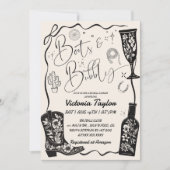 Westerne laarzen & Bubbly Bow Vrijgezellenfeest Kaart (Voorkant)