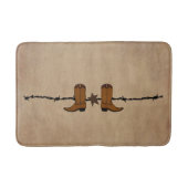 Westerne laarzen en prikkeldraad badmat (Voorkant)