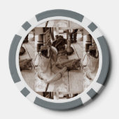 Westerne laarzen klei poker chips, aanpasbaar poker chips (Achterkant)