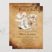  Westerne laarzen of Bow Gender Reveal Kaart (Voorkant / Achterkant)