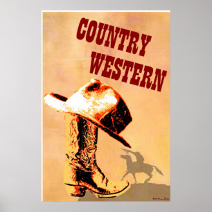 Westerne landdruk poster