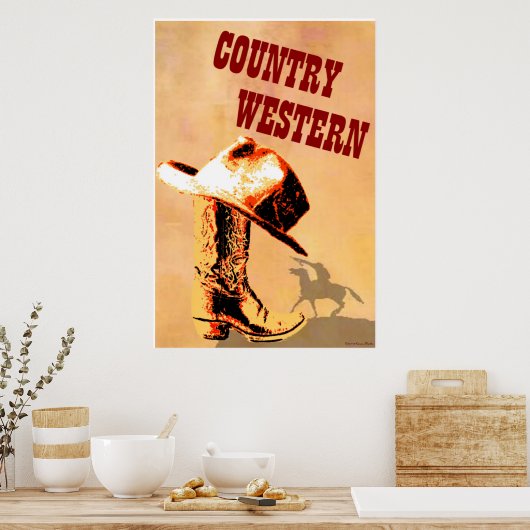 Westerne landdruk poster (Keuken)