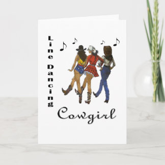 Westerne landenkaart "Line Dansende Cowgirl" Kaart