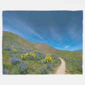 Westerne lentebloei fleece deken (Voorkant (Horizontaal))