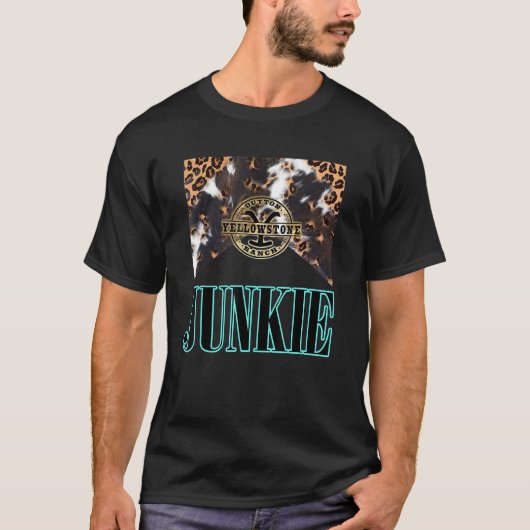 Westerne Leopard Yellowstone Junkie T-shirt (Voorkant)