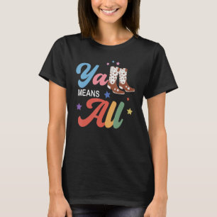 Westerne LGBTQ Y alle Rainbow Lesbische Gay Ally P T-shirt