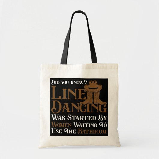 Westerne lijn Dance 5678 Funny Line Dancing Tote Bag (Voorkant)