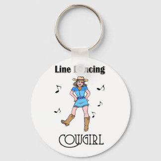 Westerne 'Line Dansende Cowgirl' Sleutelhanger