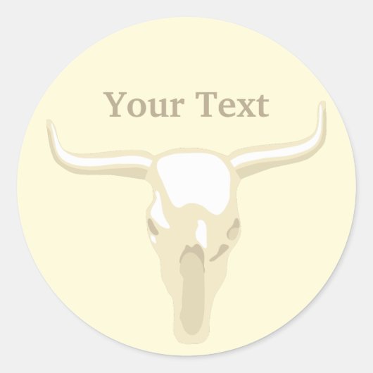 Westerne Longhorn Sticker (Voorkant)