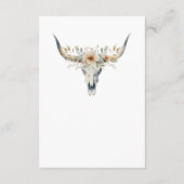 Westerne Longhorn trouwgegevens kaart (Achterkant)