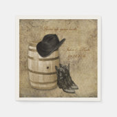 Westerne loop en Boots Wedding Napkins Servetten (Voorkant)
