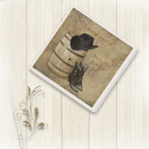 Westerne loop en Boots Wedding Napkins