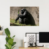 Westerne Lowland Gorilla Poster (Thuiskantoor)
